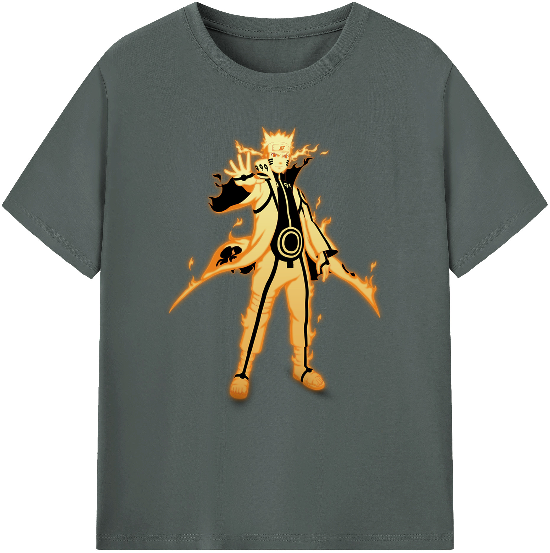 （画像用） NARUTO -ナルト- うずまき ナルト Uzumaki Naruto 綿100％ メンズ半袖Tシャツ｜肌触りやわらか＆通気性